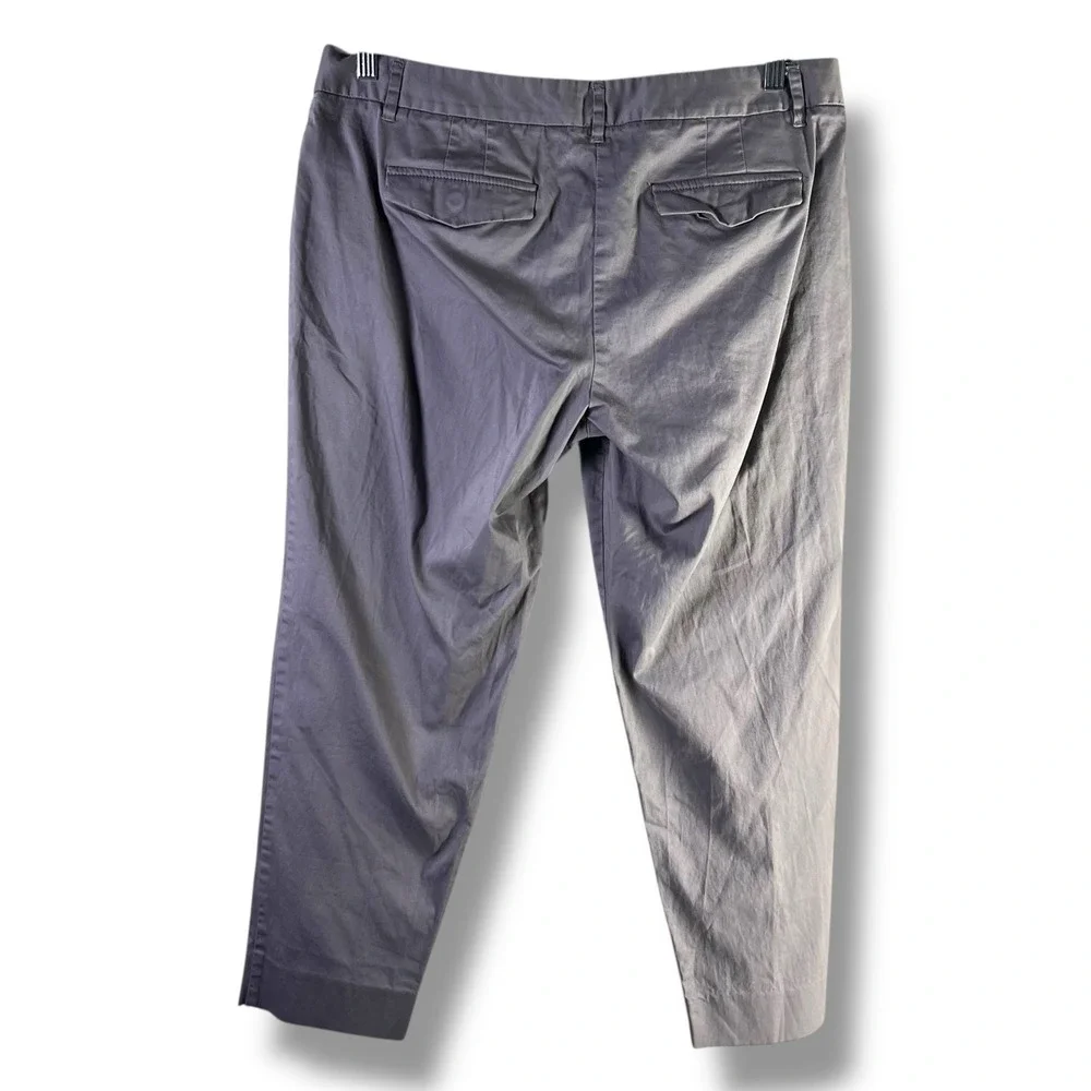 J Crew Womens Sz 14 Stretch City Fit Gray Cotton Blend Pants Office Work Classic